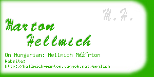 marton hellmich business card